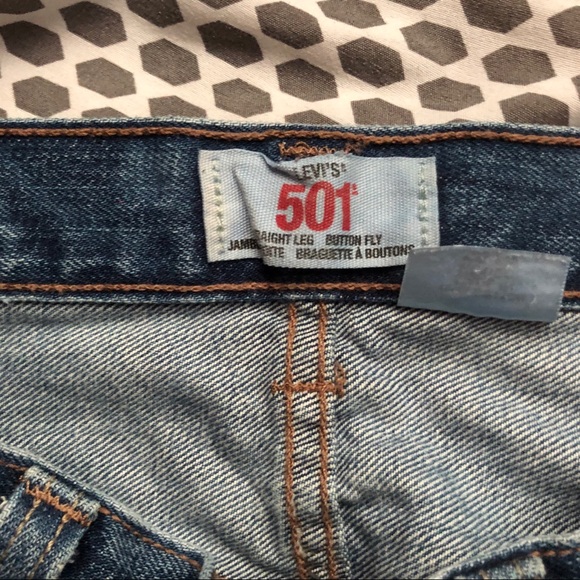 Levi’s 501 Straight Leg Button Fly Splatter Jeans - Picture 5 of 5